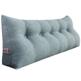 Large Bolster Triangular Backrest Reading Pillow — Gray